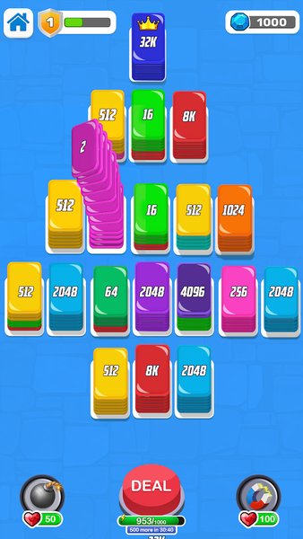 Card Sort Puzzle Shuffle Sort - Gameplay image of android game