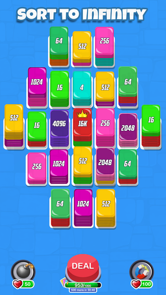 Card Sort Puzzle Shuffle Sort - Gameplay image of android game