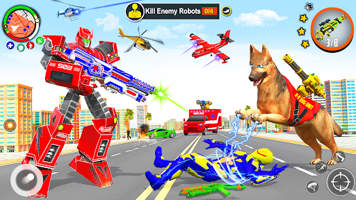 Ambulance Dog Robot Mech Wars - Image screenshot of android app