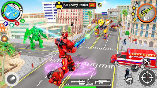 Ambulance Dog Robot Mech Wars - Image screenshot of android app