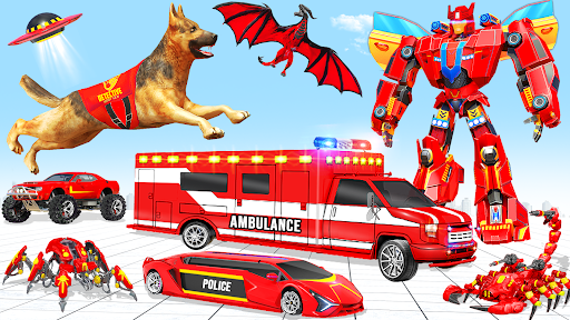 Ambulance Dog Robot Mech Wars - Image screenshot of android app