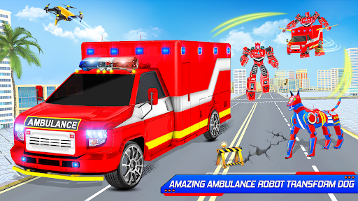 Ambulance Dog Robot Mech Wars - Image screenshot of android app