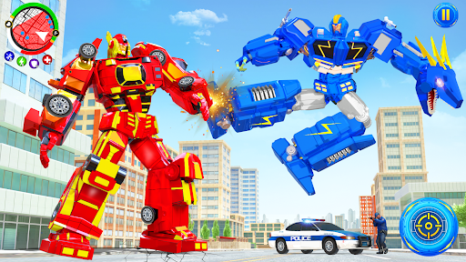 Limo Car Dino Robot Car Game - Image screenshot of android app