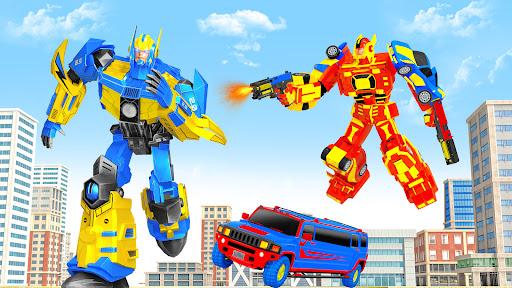 Limo Car Dino Robot Car Game - Gameplay image of android game