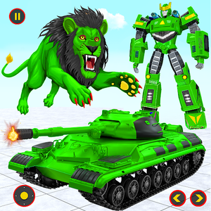Army Tank Lion Robot Car Games - Gameplay image of android game