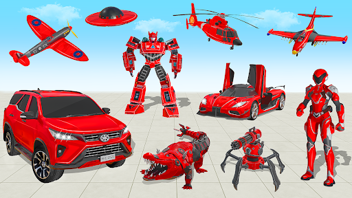 Flying Prado Car Robot Game - Gameplay image of android game