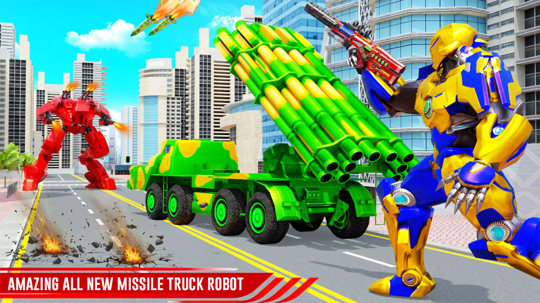 Missile Truck Dino Robot Car - Image screenshot of android app