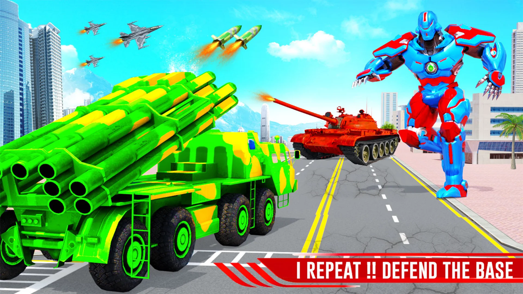 Missile Truck Dino Robot Car - Image screenshot of android app