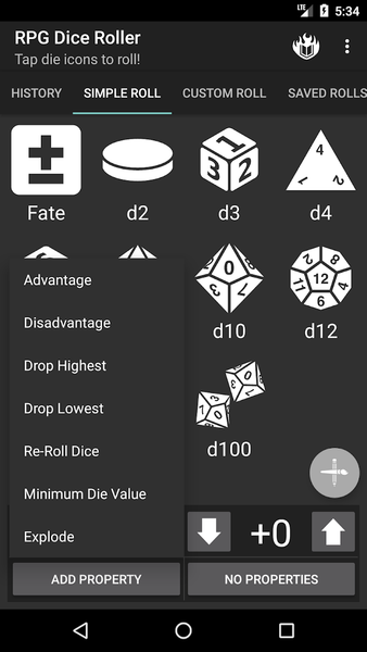 RPG Dice Roller - Original - عکس بازی موبایلی اندروید