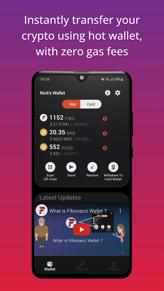 Fibonacci Wallet - Image screenshot of android app