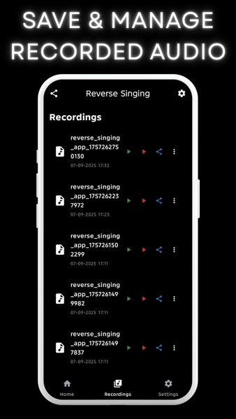 Reverse Singing - عکس برنامه موبایلی اندروید