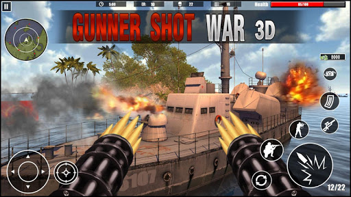 Gunner Navy War Shoot 3d : First-Person Shooters - Gameplay image of android game