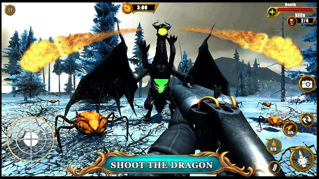 Dragon Hunting Sniper Games 3D - Gameplay image of android game
