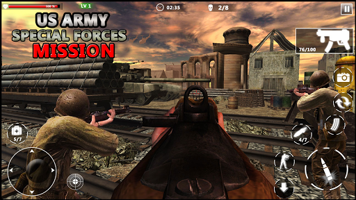 US Army Special Forces War WW2 - Gameplay image of android game