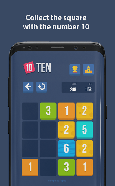 TEN 10 - Puzzle Game Without W - Gameplay image of android game