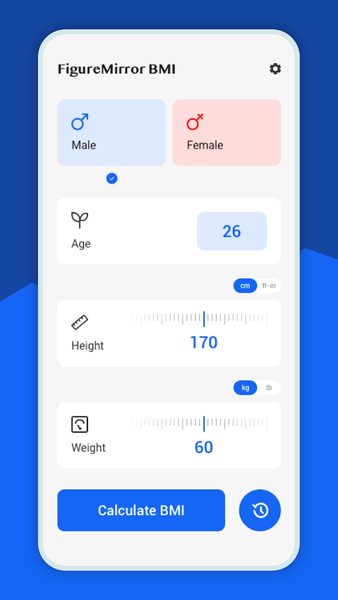 FigureMirror BMI - عکس برنامه موبایلی اندروید
