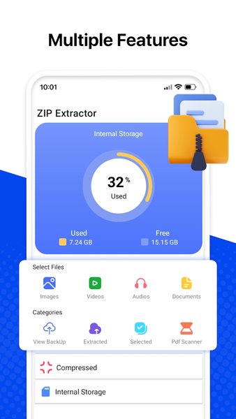File Extractor: Zip Unzip - عکس برنامه موبایلی اندروید