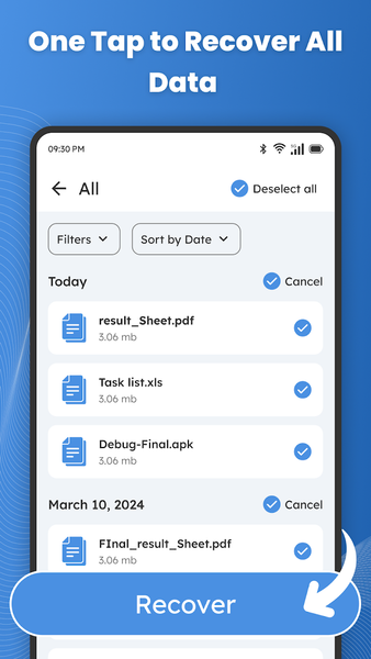 File Recovery - Photo Recovery - عکس برنامه موبایلی اندروید