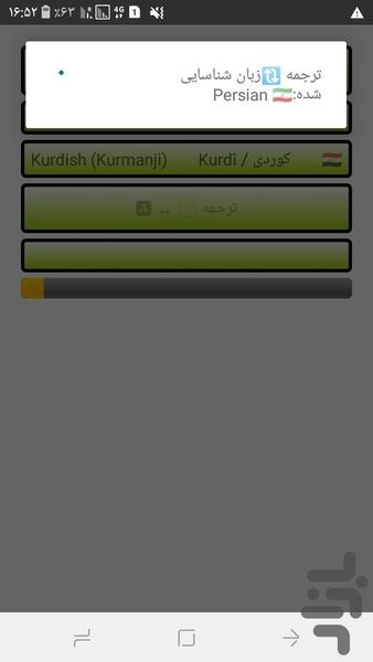 Automatic translation of document - Image screenshot of android app