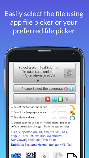 File Translator Subtitle srt - Image screenshot of android app