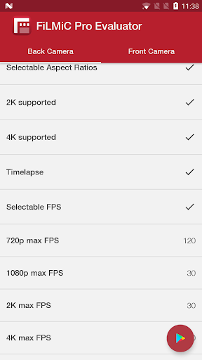 Filmic Pro Evaluator - Image screenshot of android app