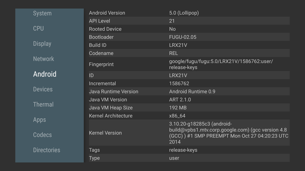 AIDA۶۴ - عکس برنامه موبایلی اندروید
