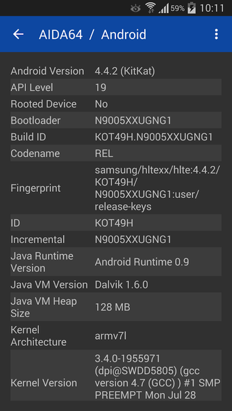 AIDA۶۴ - عکس برنامه موبایلی اندروید