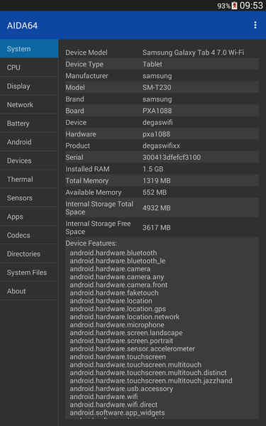 AIDA۶۴ - عکس برنامه موبایلی اندروید