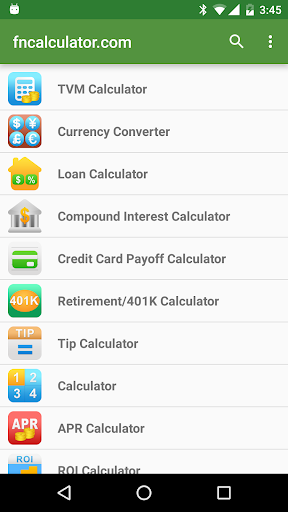 Financial Calculators - Image screenshot of android app