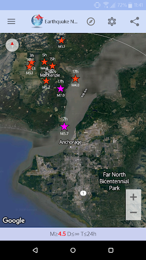 Earthquake Network - عکس برنامه موبایلی اندروید