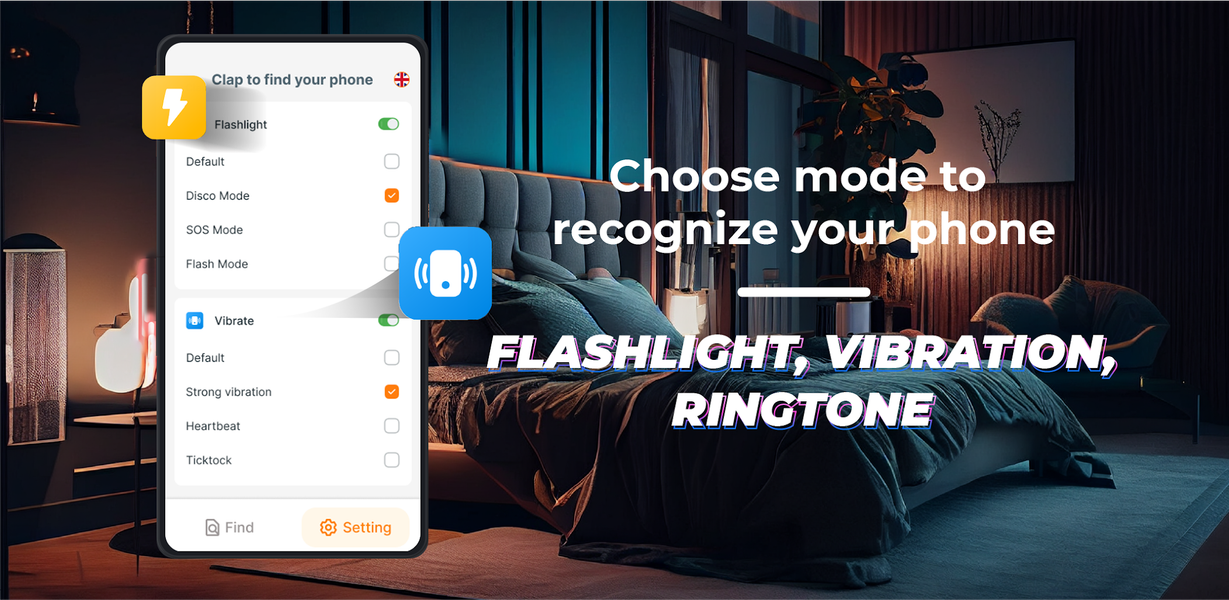 Find My Phone By Clap, Whistle - عکس برنامه موبایلی اندروید