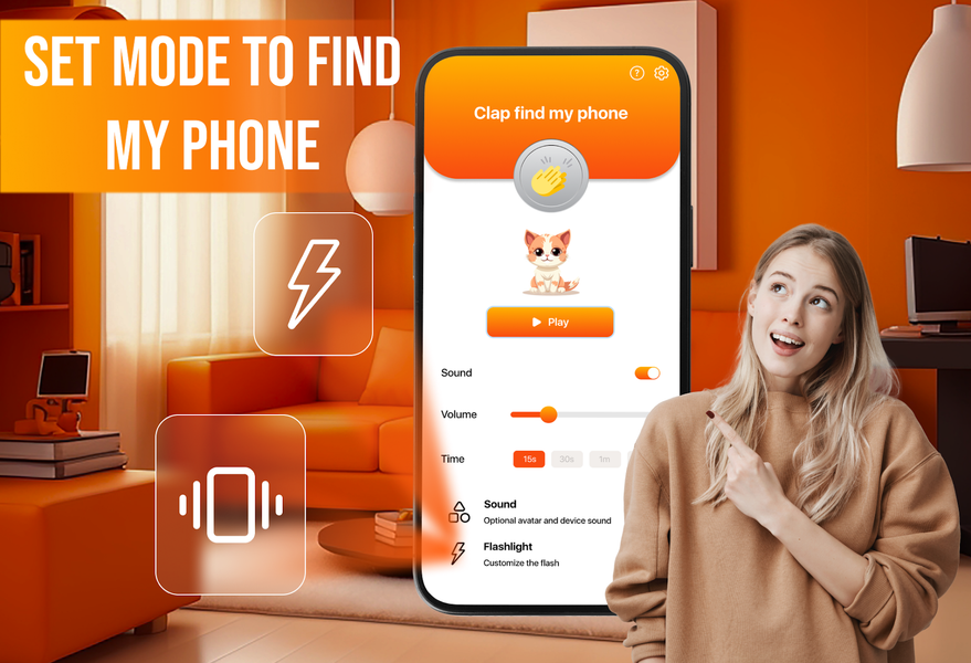 Find My Phone by Clap, Flash - عکس برنامه موبایلی اندروید
