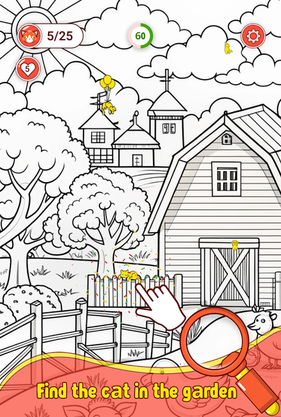 Find Out Hidden Cat - Spot It! - Image screenshot of android app