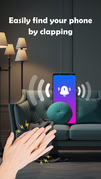 Find My Phone By Clap, Whistle - عکس برنامه موبایلی اندروید