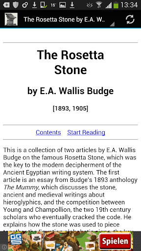 The Rosetta Stone (ebook) - Image screenshot of android app