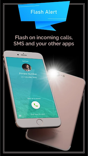 Flashlight Call- Flash On Call - عکس برنامه موبایلی اندروید