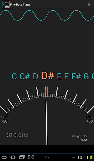 Fine Bass Tuner - Chromatic - عکس برنامه موبایلی اندروید