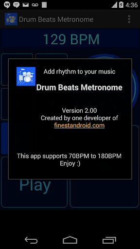 Drum Beats Metronome - عکس بازی موبایلی اندروید