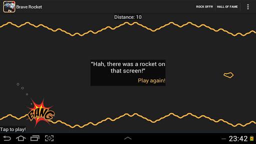Brave Rocket old arcade - Image screenshot of android app