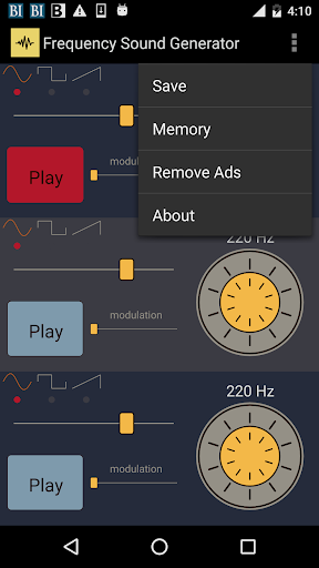 Frequency Sound Generator - Image screenshot of android app
