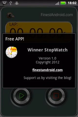 Winner stopwatch - Image screenshot of android app