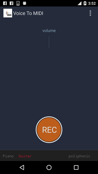 Voice to MIDI - Image screenshot of android app