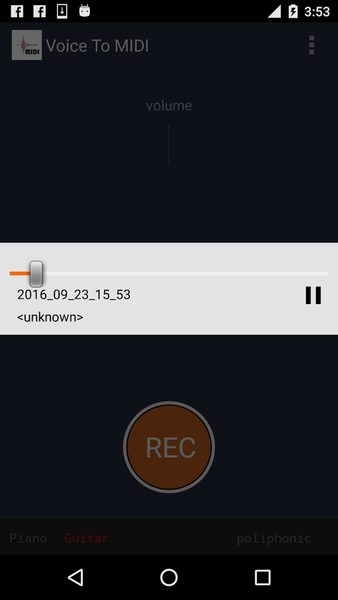 Voice to MIDI - عکس برنامه موبایلی اندروید