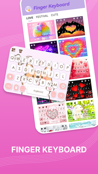 Finger Keyboard - عکس برنامه موبایلی اندروید