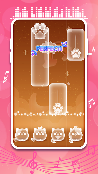 Meow Tiles: Piano Cat Sound - Gameplay image of android game