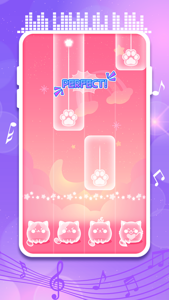 Meow Tiles: Piano Cat Sound - Gameplay image of android game