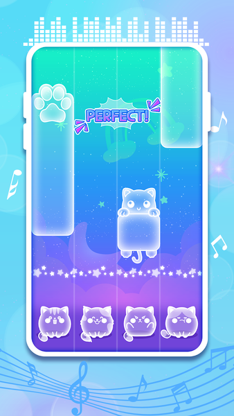 Meow Tiles: Piano Cat Sound - Gameplay image of android game