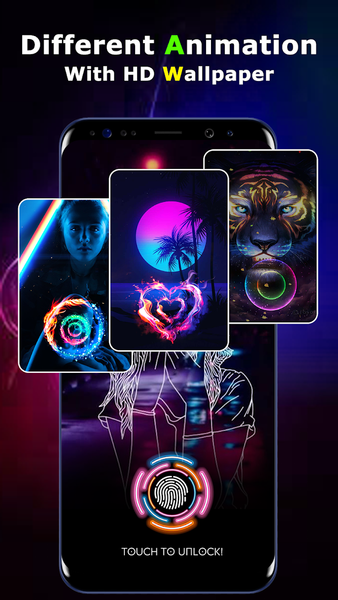 Fingerprint Animation Theme - Image screenshot of android app