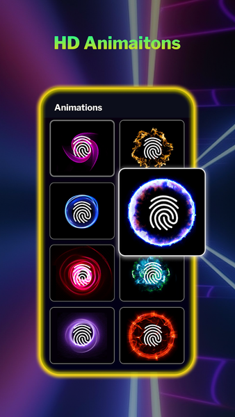 Fingerprint lock & animation - Image screenshot of android app
