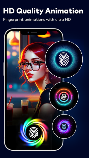 Fingerprint LIVE Lock Screen - عکس برنامه موبایلی اندروید